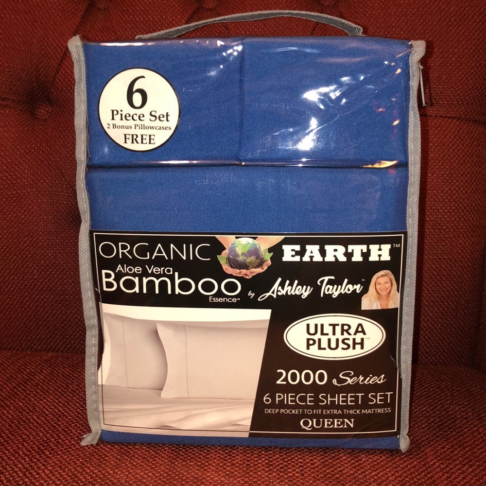 Bamboo Sheets 6 piece set Queen Royal Blue